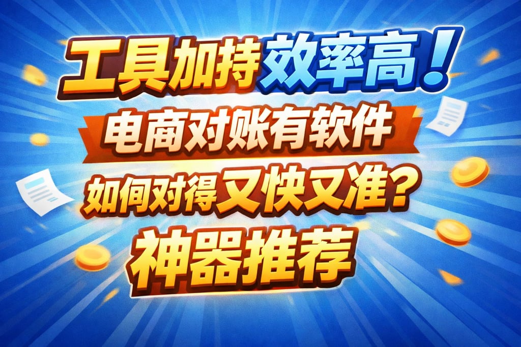 工具加持效率高！电商对账有软件如何对得又快又准，神器推荐
