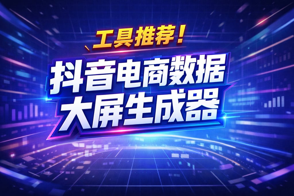 工具推荐！抖音电商数据大屏生成器，实用