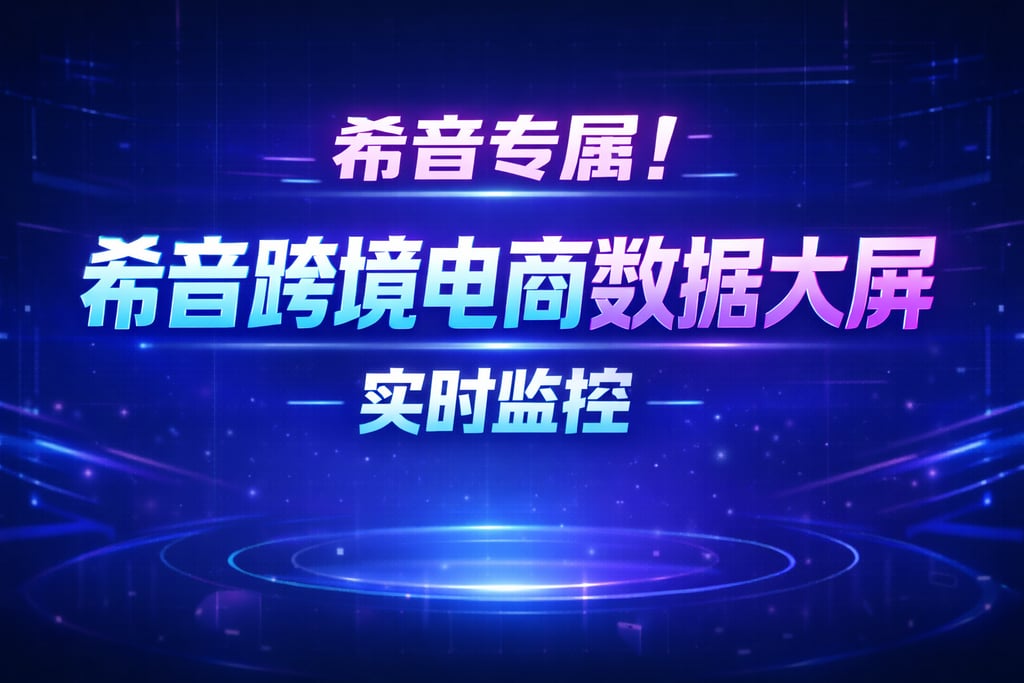 希音专属！希音跨境电商数据大屏，监控