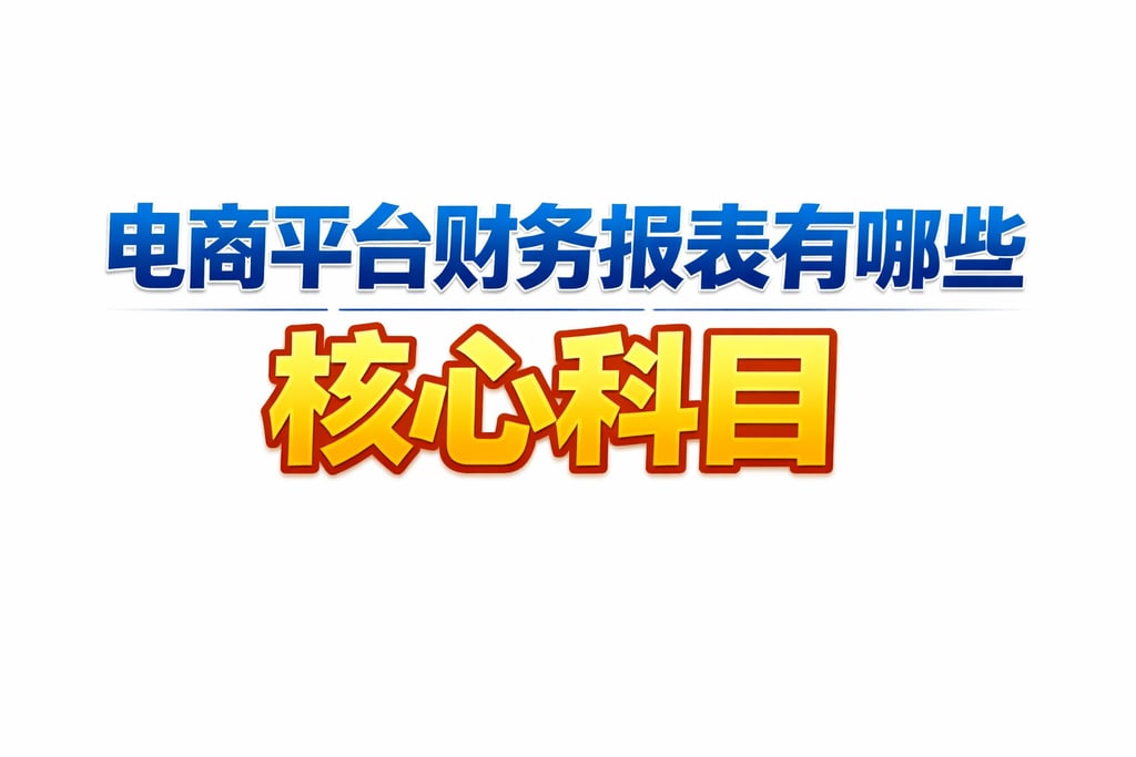 平台清单！电商平台财务报表有哪些，核心科目