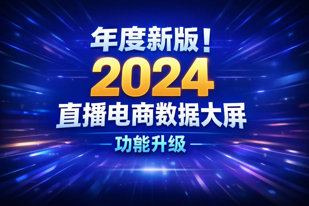 年度新版！2024 直播电商数据大屏，功能升级