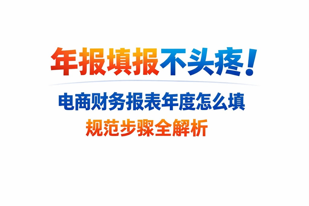 年报填报不头疼！电商财务报表年度怎么填，规范步骤全解析