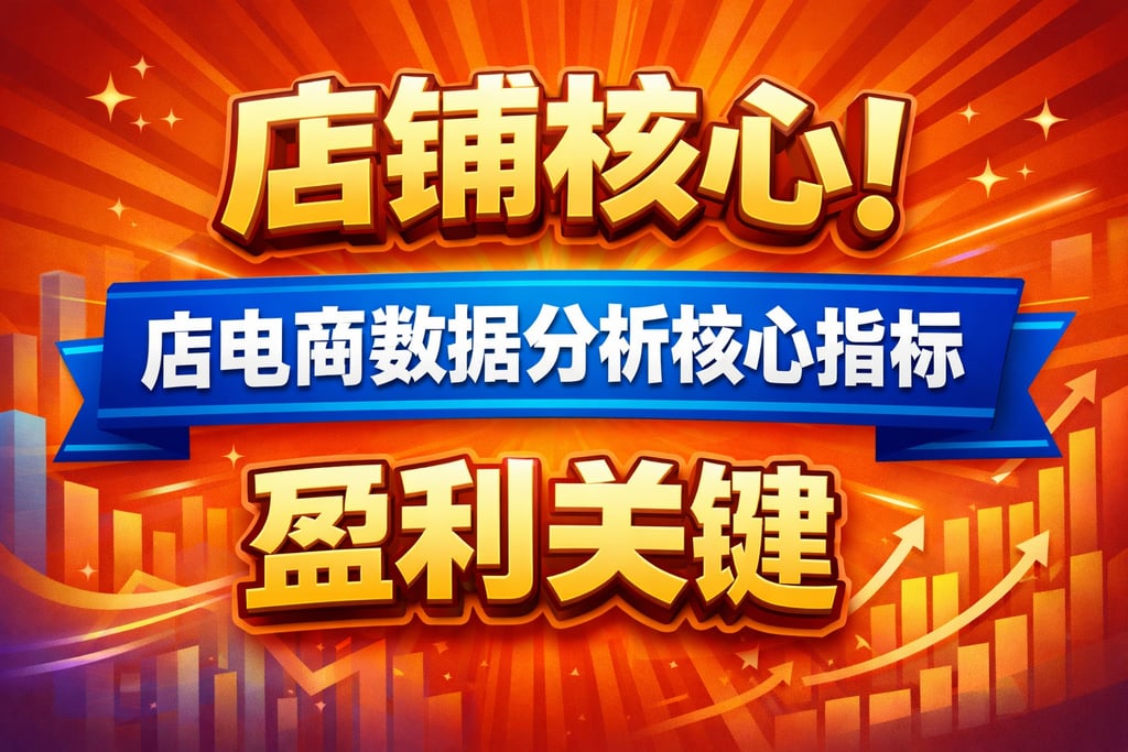 店铺核心！店电商数据分析核心指标，盈利关键