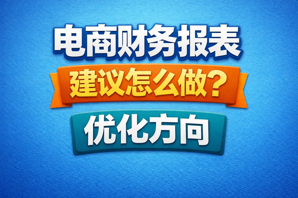 建议写作！电商财务报表建议怎么做，优化方向