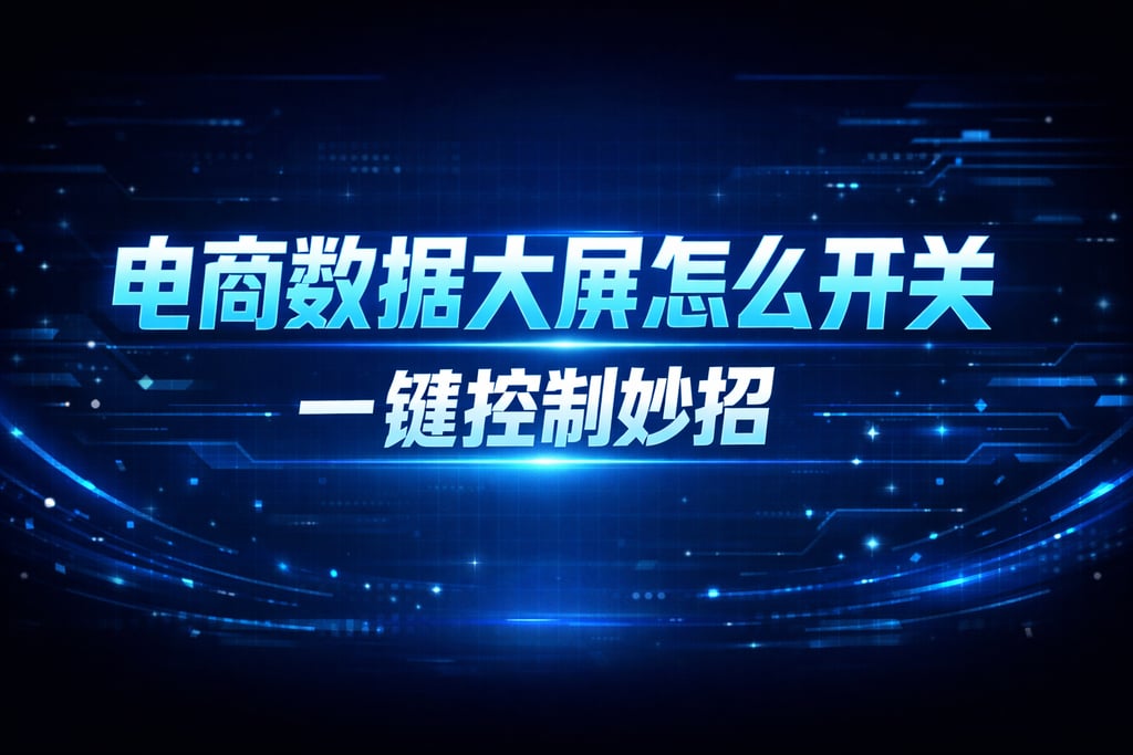 开关技巧！电商数据大屏怎么开关，一键控制