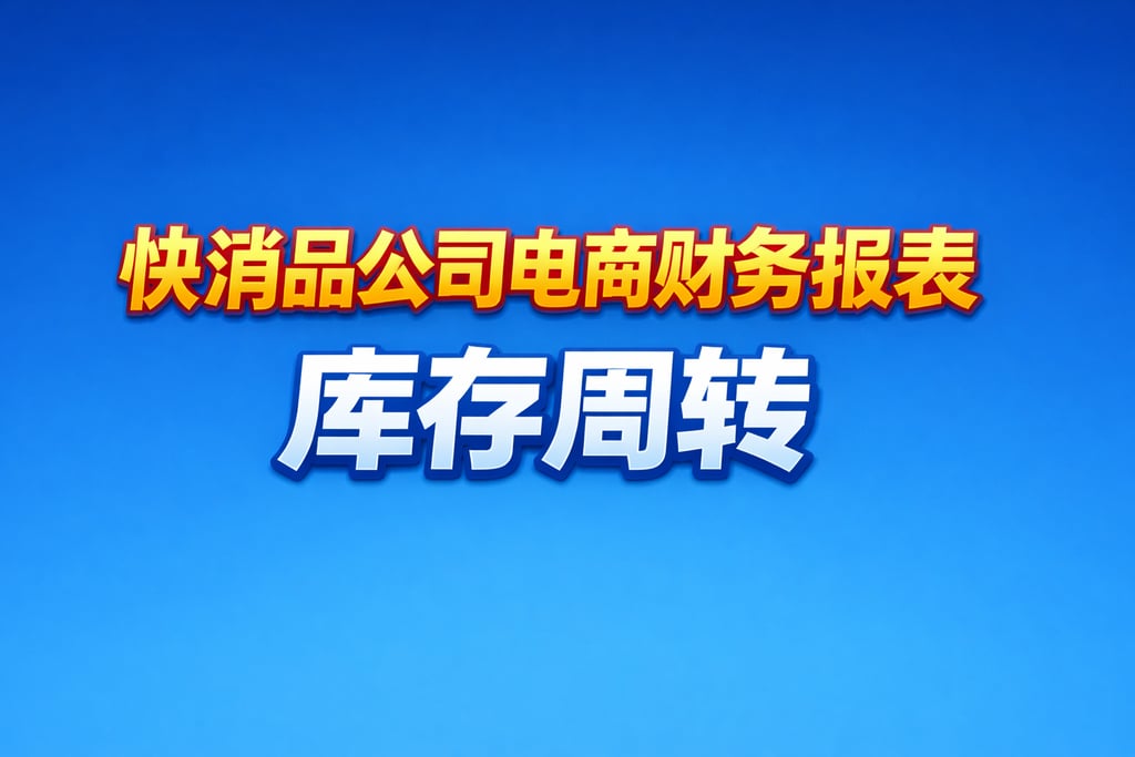 快消品公司！快消品公司电商财务报表，库存周转