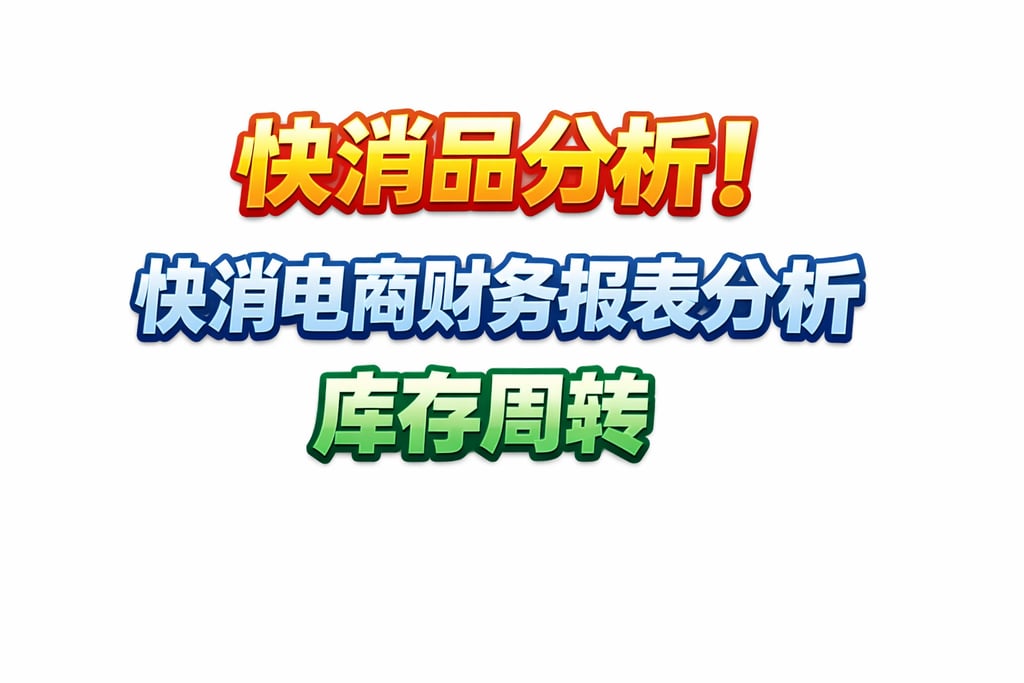 快消品分析！快消电商财务报表分析，库存周转