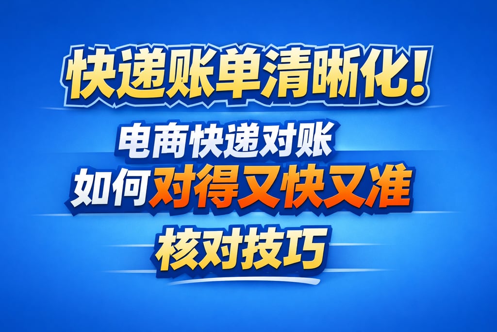快递账单清晰化！电商快递对账如何对得又快又准，核对技巧