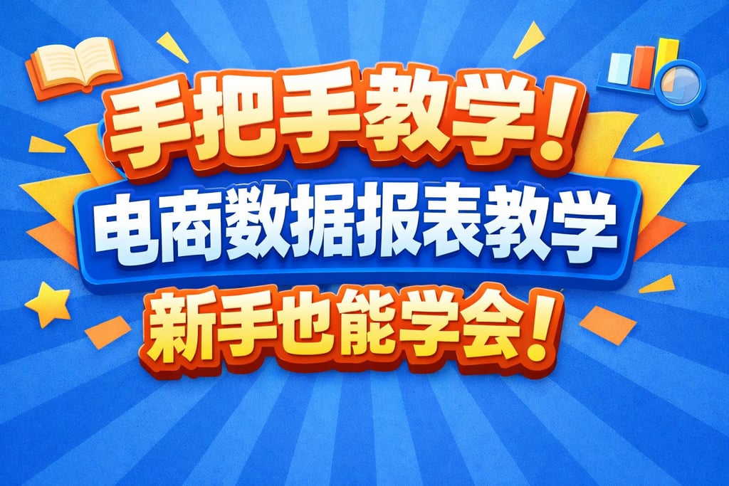 手把手教学！电商数据报表教学，新手也能学会