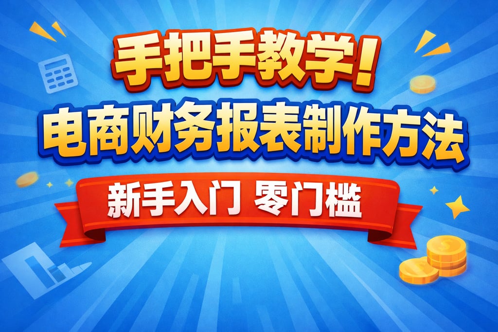 手把手教学！电商财务报表制作方法，新手入门零门槛