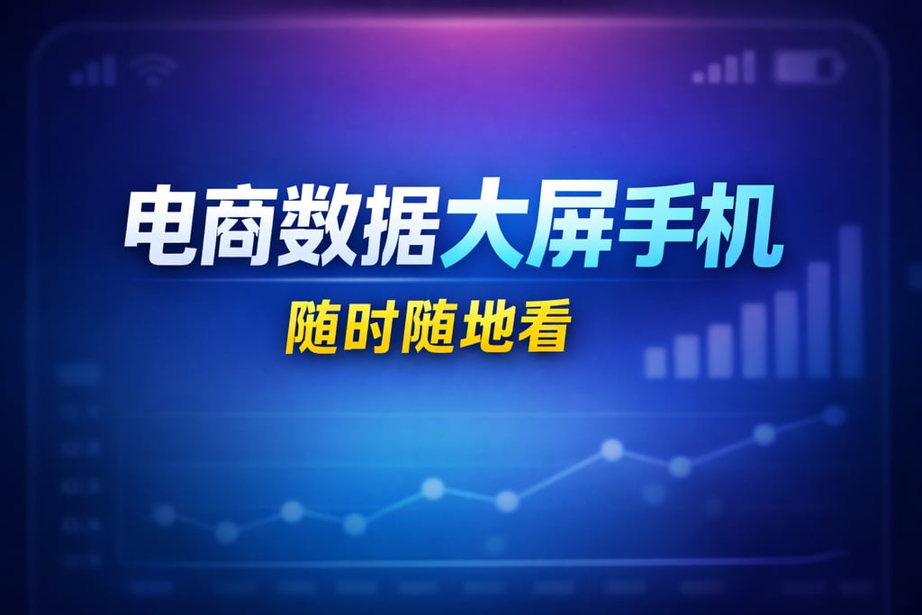 手机端！电商数据大屏手机，随时随地看