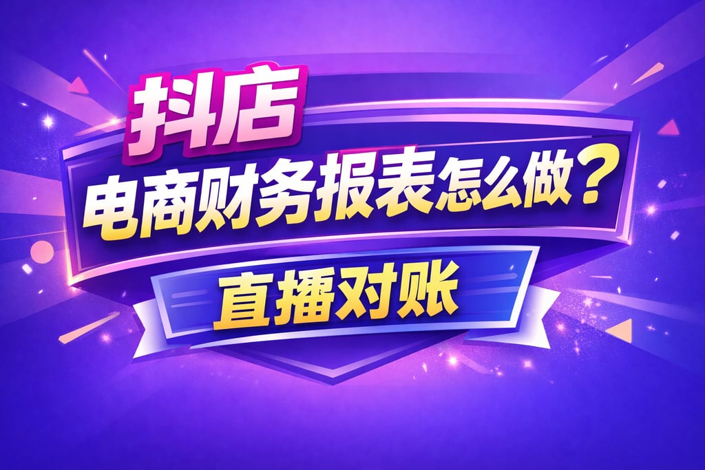 抖店制作！抖店电商财务报表怎么做，直播对账