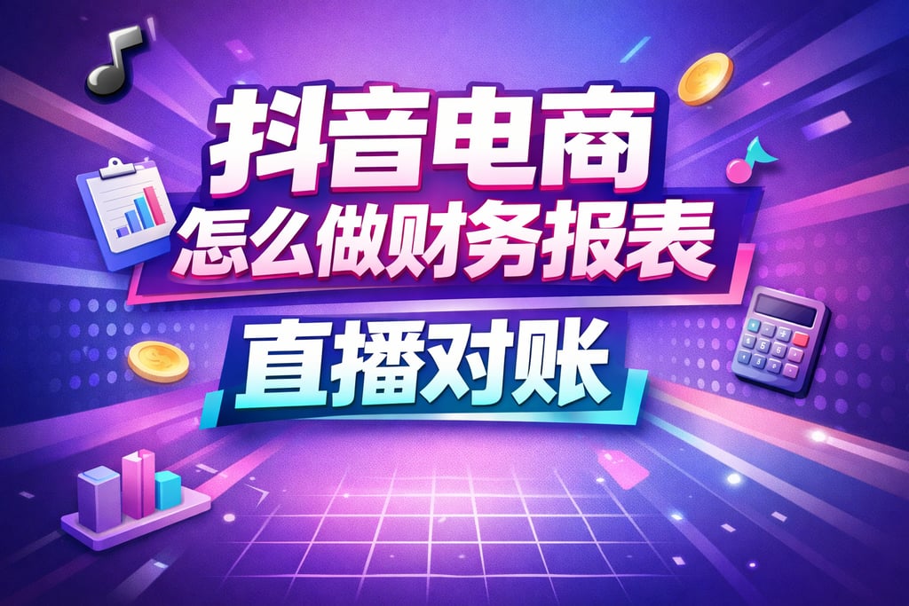抖音制作！抖音电商怎么做财务报表，直播对账