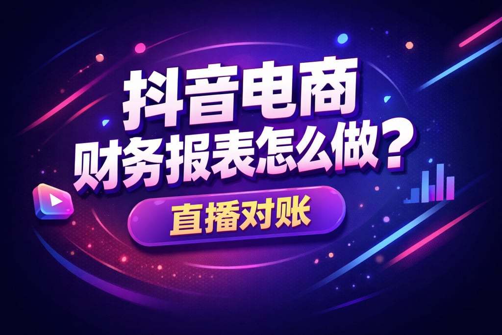 抖音制作！抖音电商财务报表怎么做，直播对账