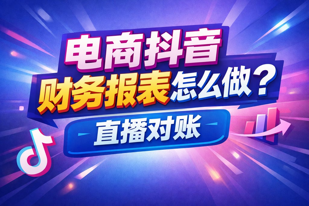抖音制作！电商抖音财务报表怎么做，直播对账
