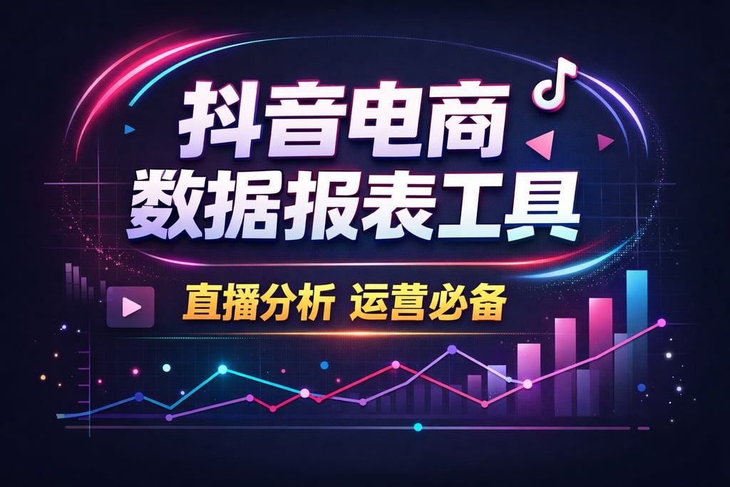 抖音工具！抖音电商数据报表工具，直播分析