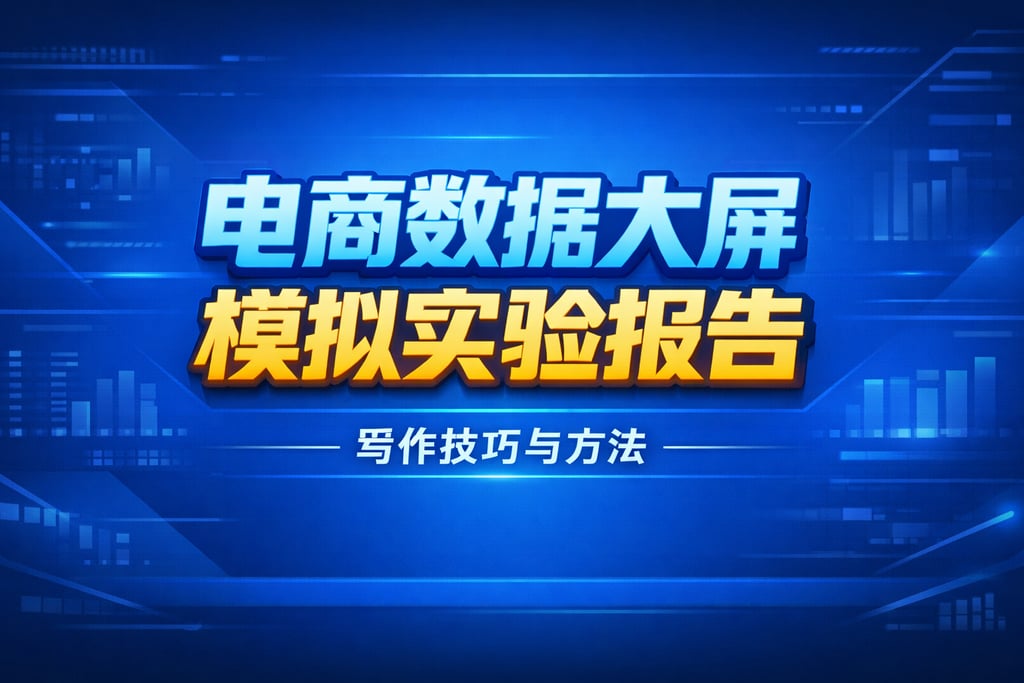 报告撰写！电商数据大屏模拟实验报告，技巧