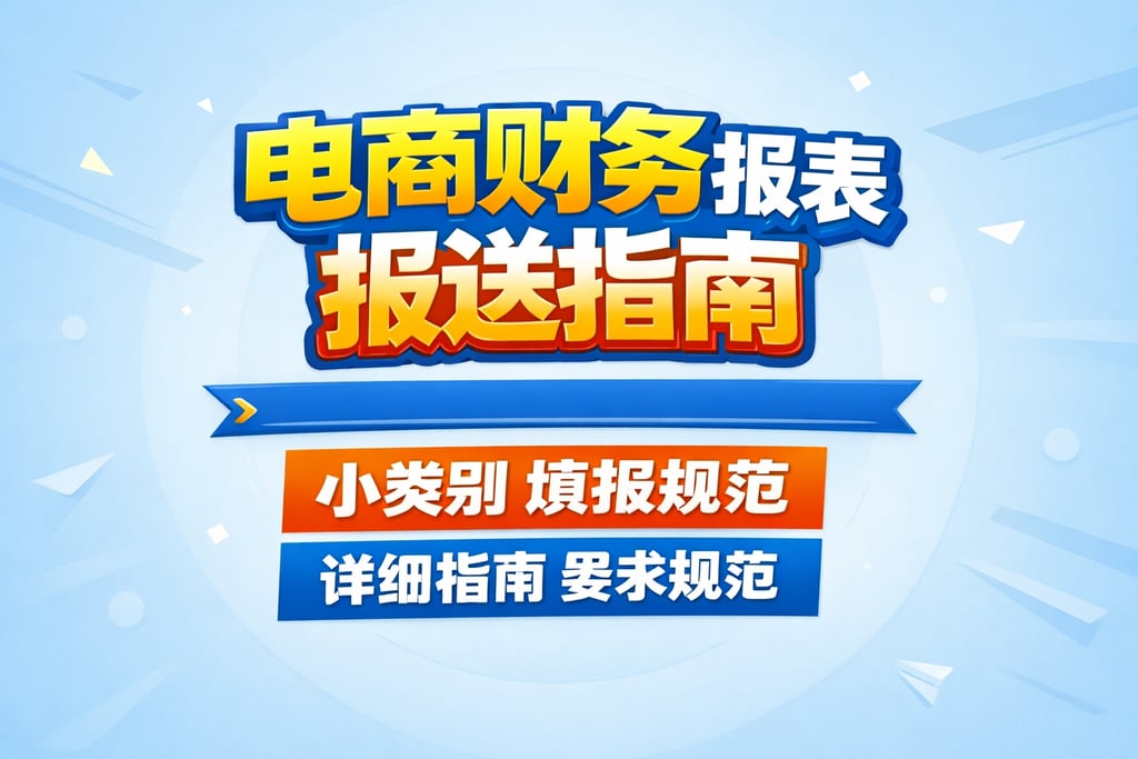 报送指南！电商财务报表报送小类别，填报规范
