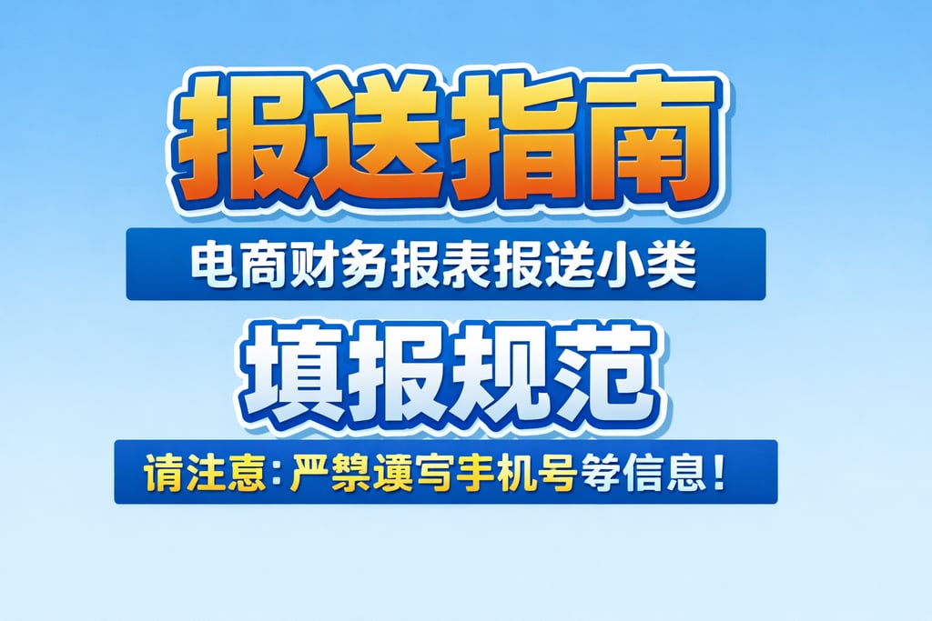 报送指南！电商财务报表报送小类，填报规范