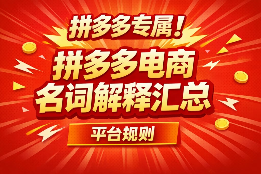 拼多多专属！拼多多电商名词解释汇总，平台规则