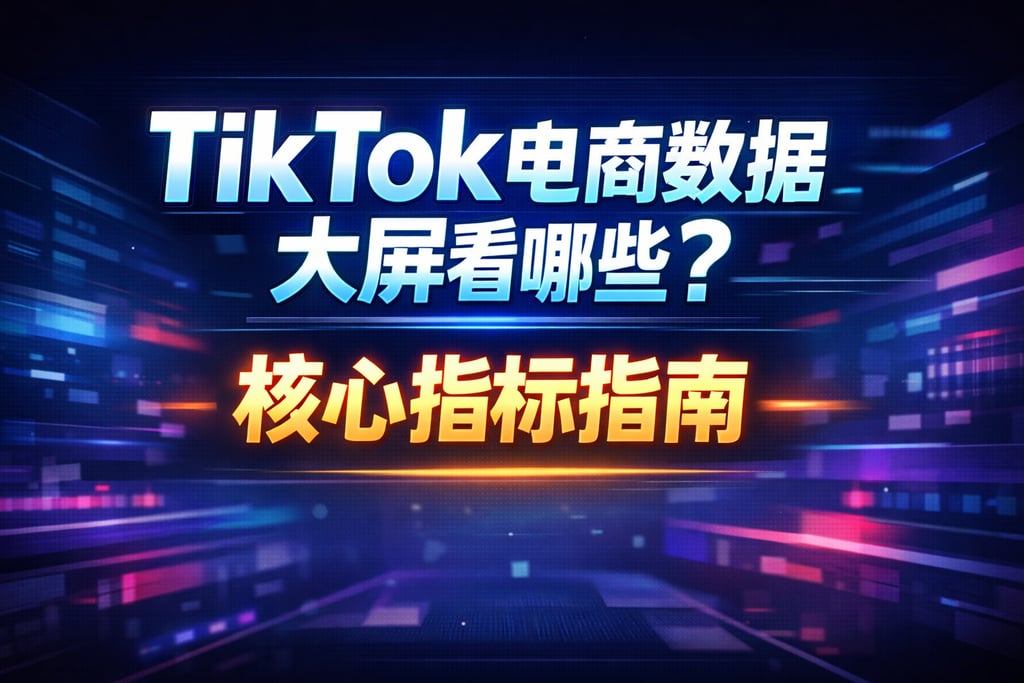 指标指南！tiktok 电商数据大屏看哪些，核心