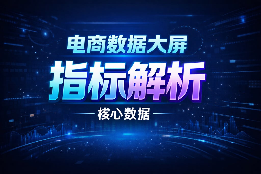 指标解析！电商数据大屏指标解析，核心数据