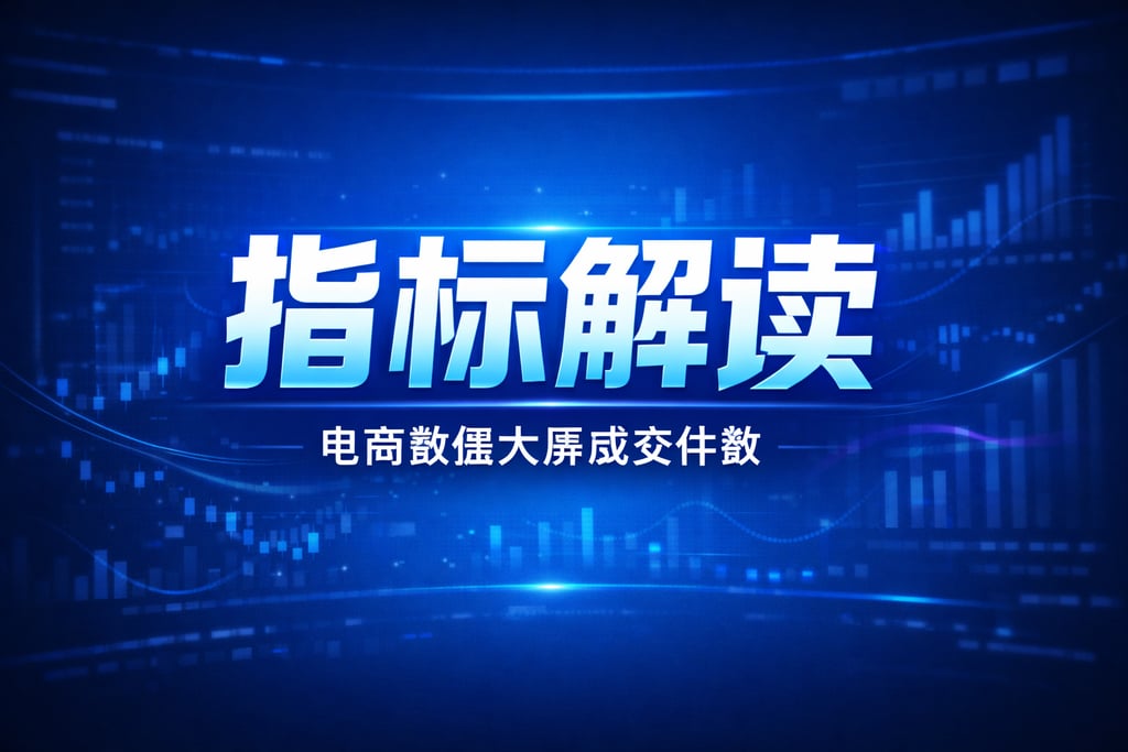 指标解读！电商数据大屏成交件数，分析