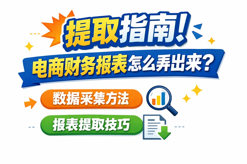 提取指南！电商财务报表怎么弄出来，数据采集