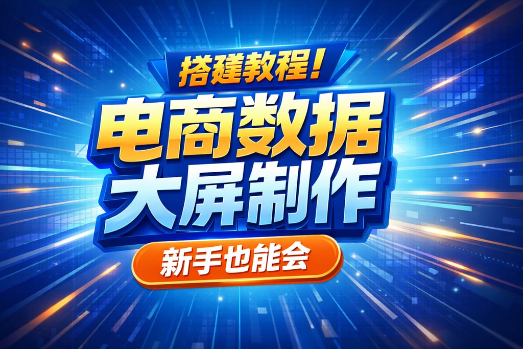 搭建教程！电商数据大屏制作，新手也能会