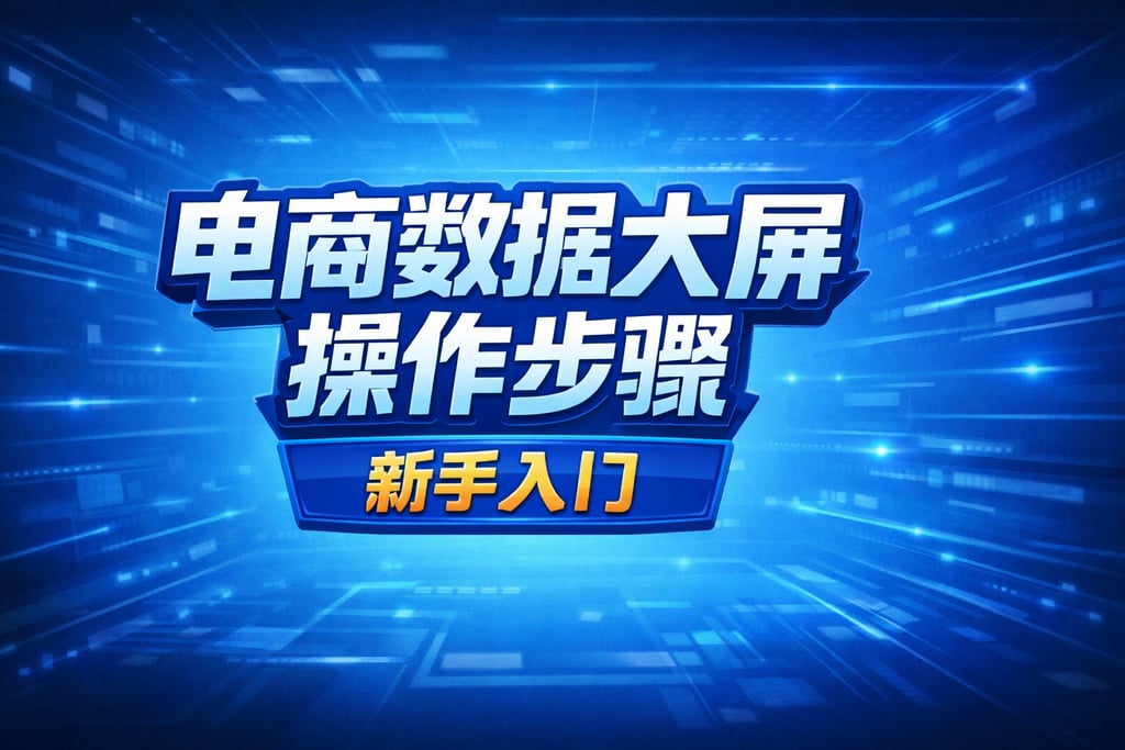 操作步骤！电商数据大屏操作步骤，新手入门