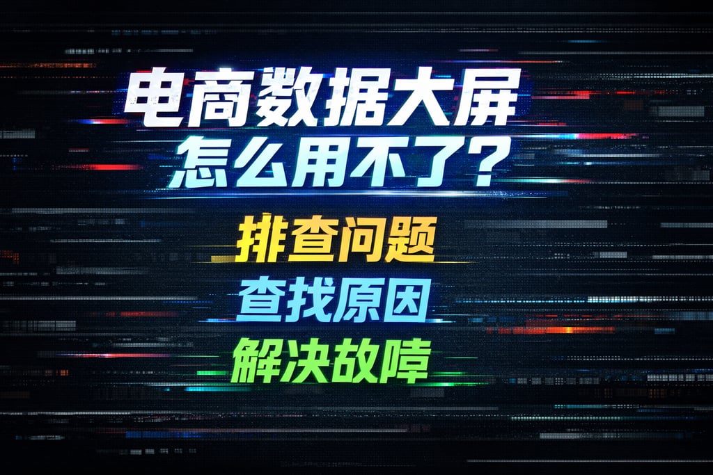 故障解决！电商数据大屏怎么用不了，排查
