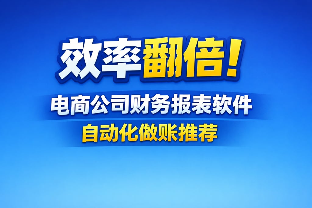 效率翻倍！电商公司财务报表软件，自动化做账推荐