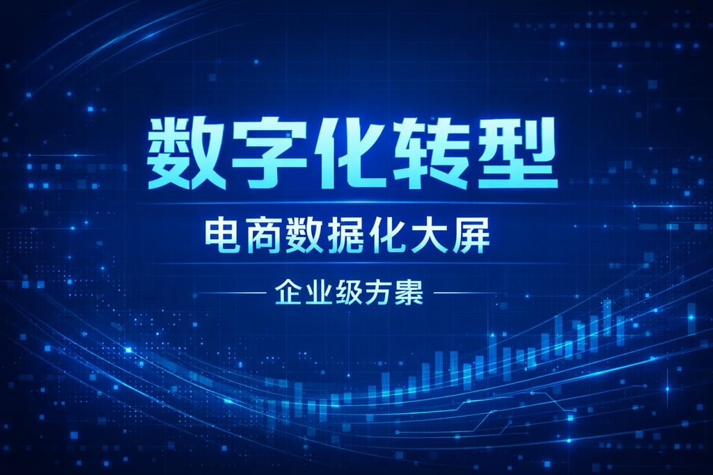 数字化转型！电商数据化大屏，企业级方案