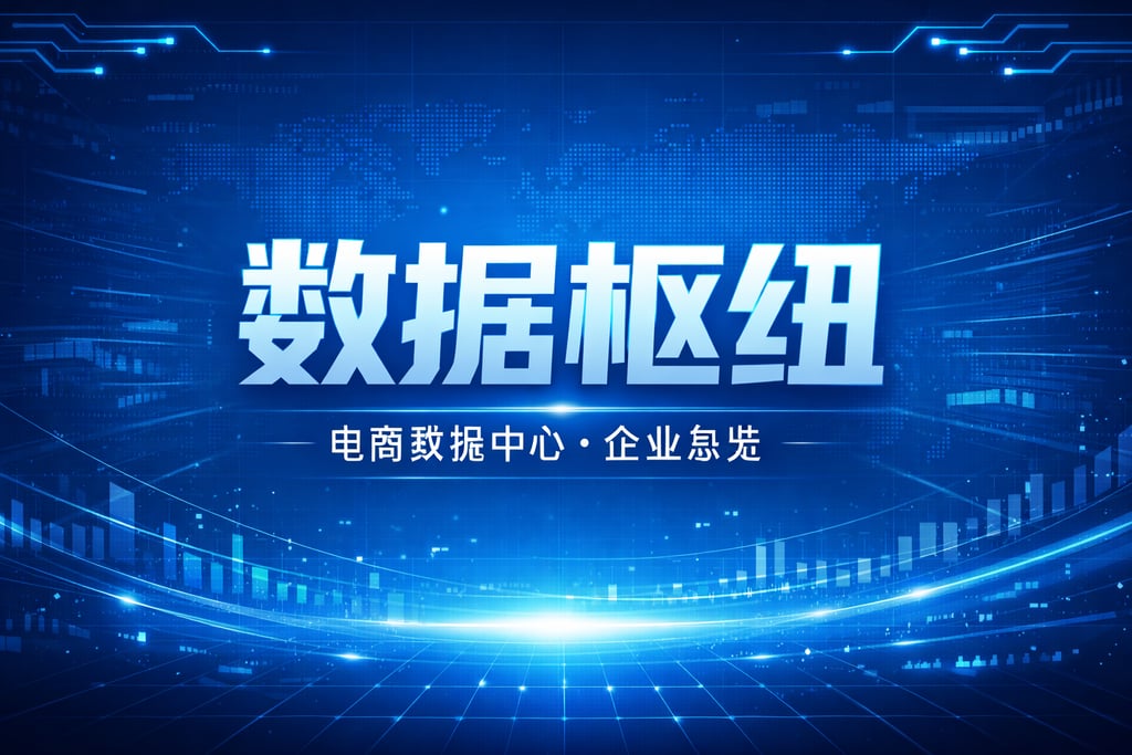 数据枢纽！电商数据中心大屏，企业总览