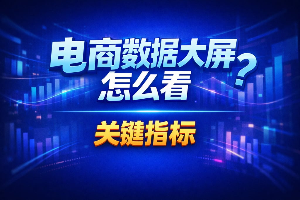 数据解读！电商数据大屏怎么看，关键指标