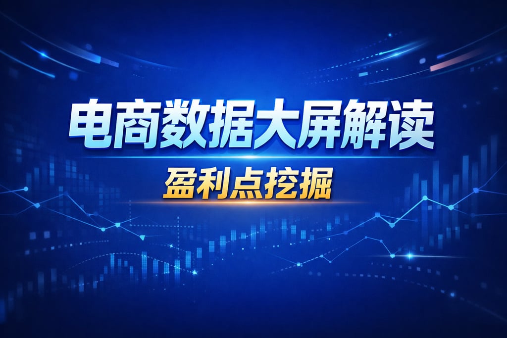 数据解读！电商数据大屏解读，盈利点挖掘
