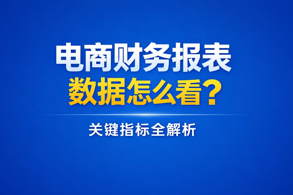 数据解读！电商财务报表数据怎么看，关键指标