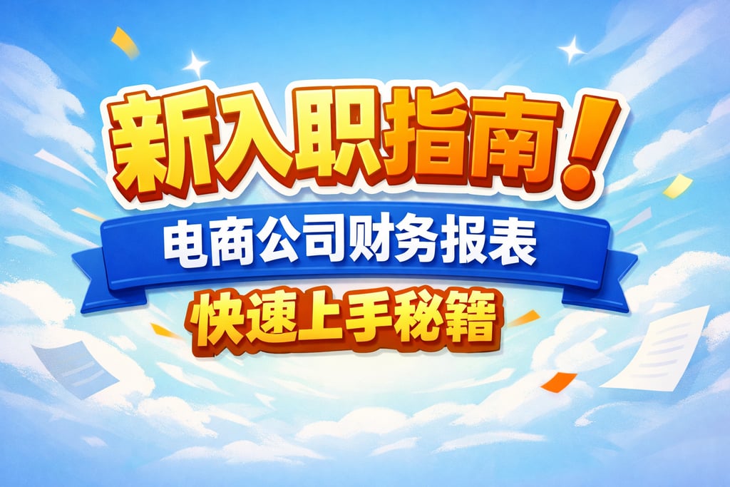 新入职指南！在电商公司做财务报表，快速上手