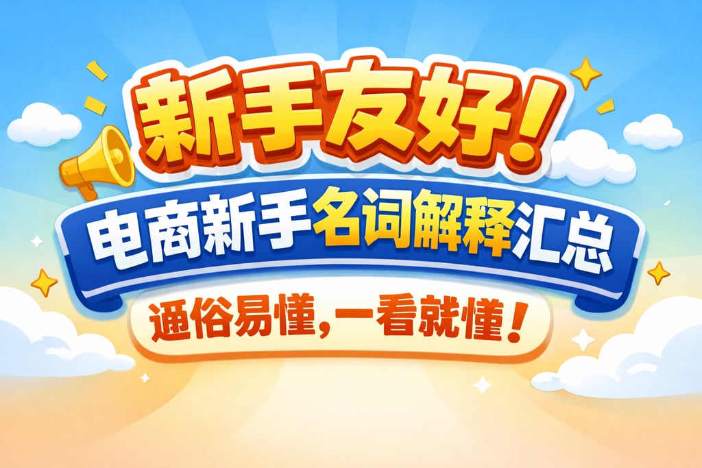 新手友好！电商新手名词解释汇总，通俗易懂