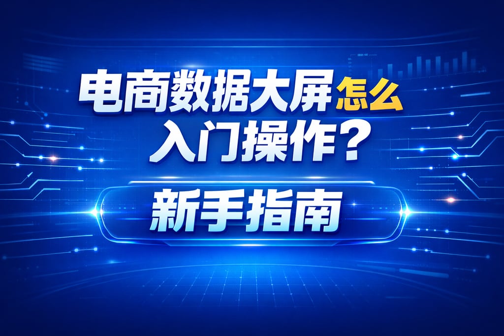 新手指南！电商数据大屏怎么，入门操作