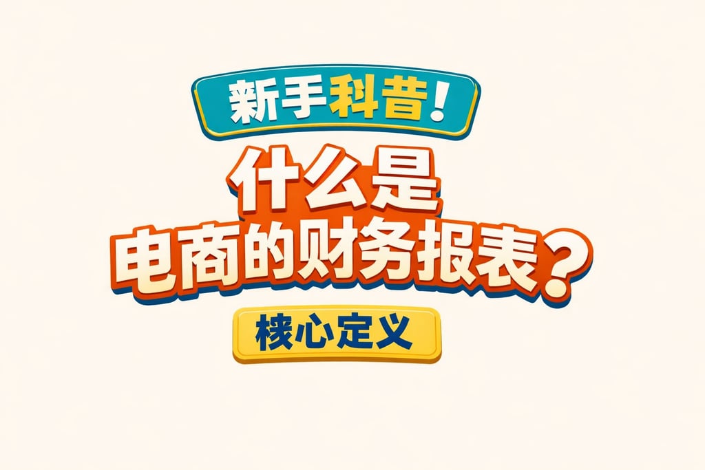 新手科普！什么是电商的财务报表，核心定义