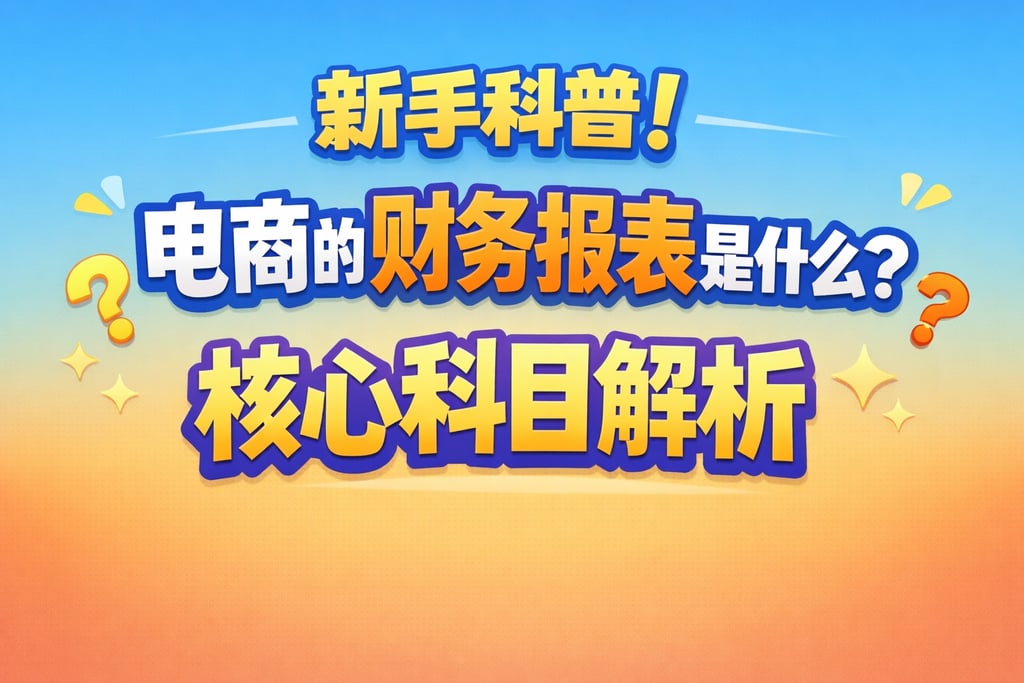 新手科普！电商的财务报表是什么，核心科目解析