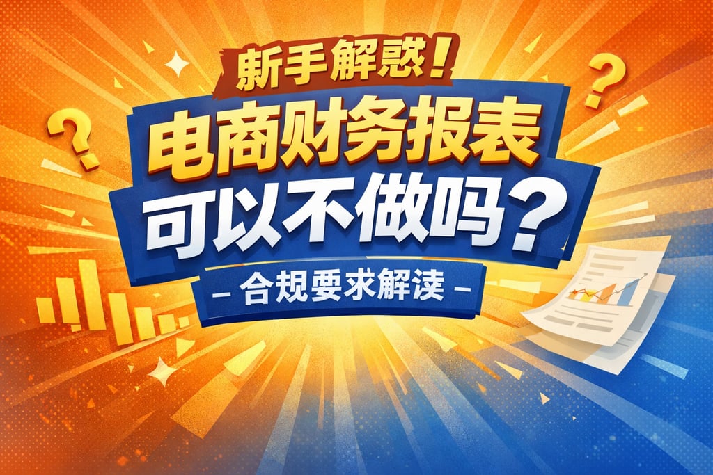 新手解惑！电商财务报表可以不做吗，合规要求解读