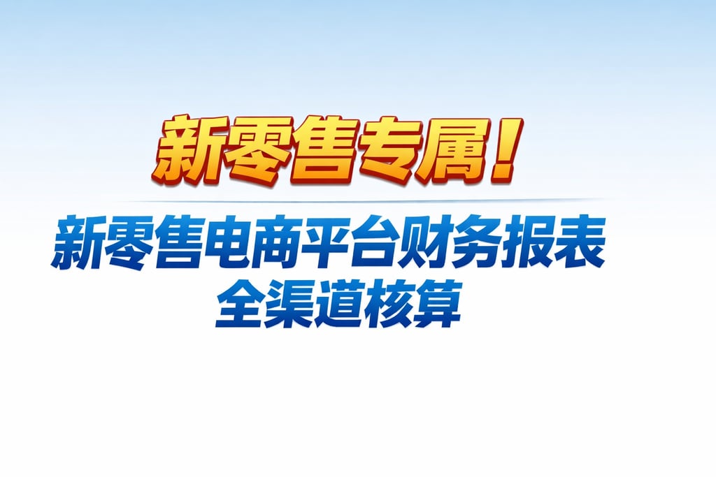 新零售专属！新零售电商平台财务报表，全渠道核算