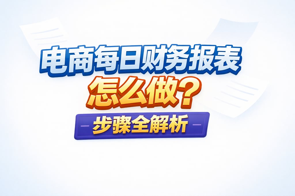 日报制作！电商每日财务报表怎么做，步骤全解析