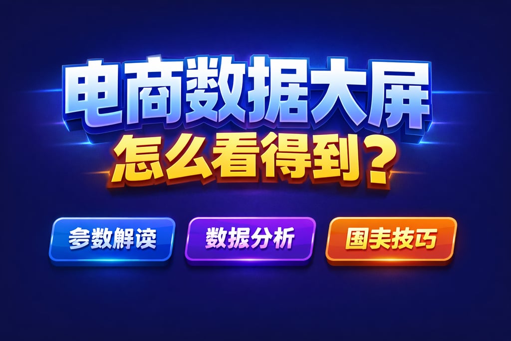 显示技巧！电商数据大屏怎么看的到，方法