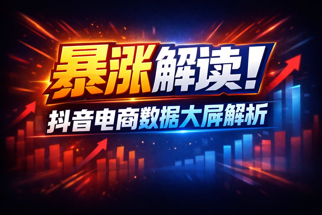 暴涨解读！抖音电商数据大屏暴涨，分析