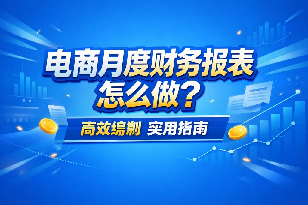 月报制作！电商月度财务报表怎么做，高效编制
