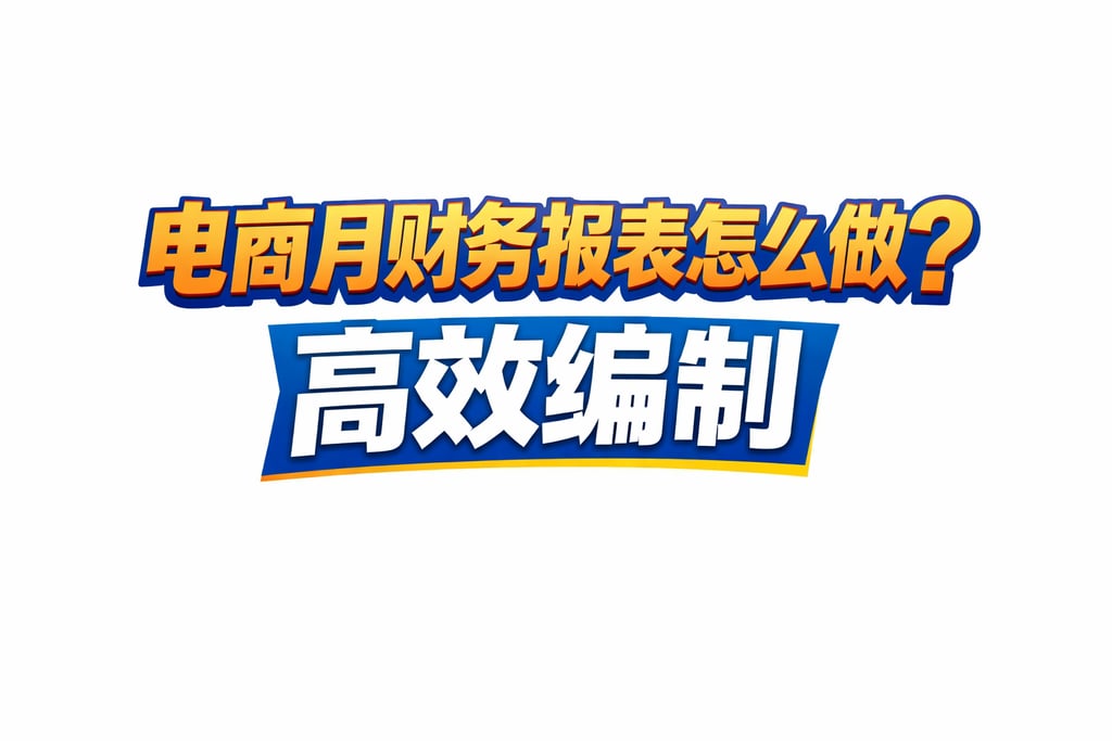月报制作！电商月财务报表怎么做，高效编制