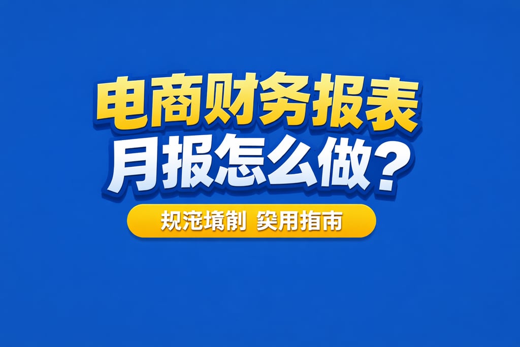 月报制作！电商财务报表月报怎么做，规范编制